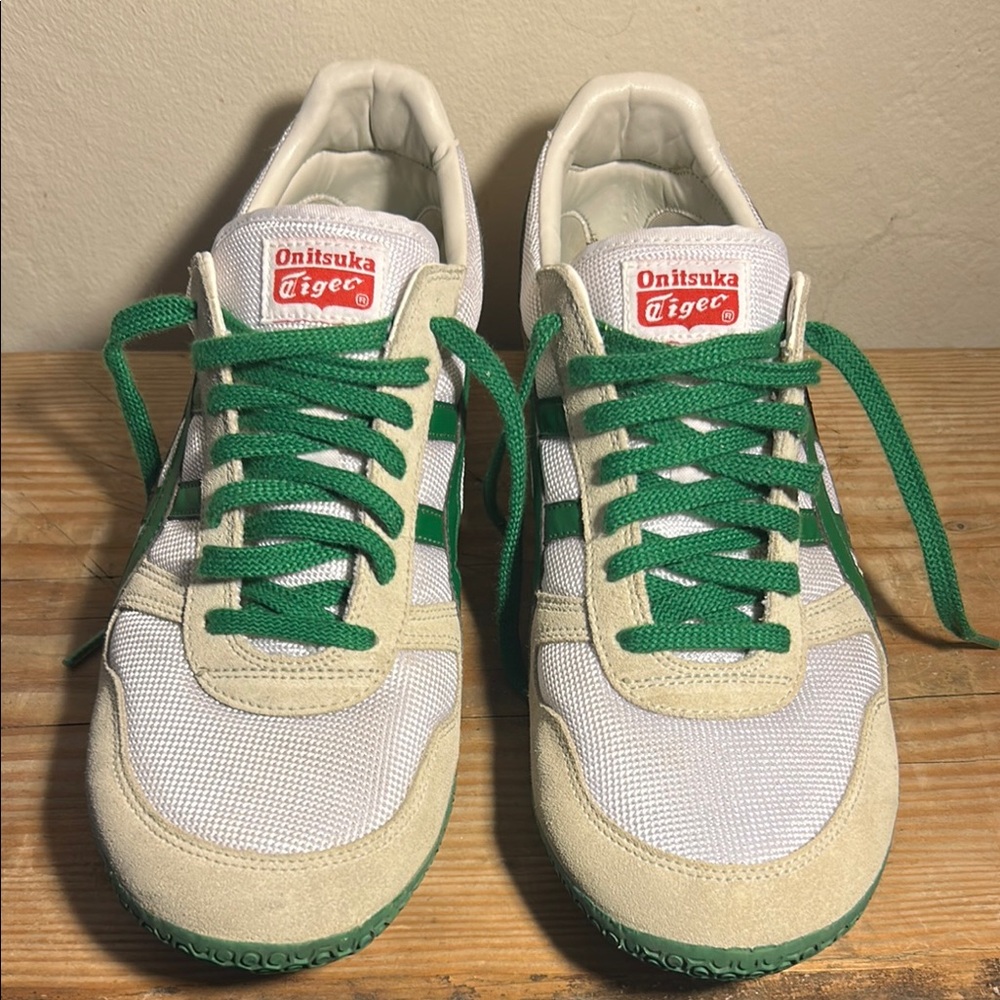 Onitsuka Tiger by Asics Men's Green and White Sneakers